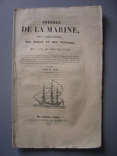 JOURNAL de la Marine des Colonies des Ports et des Voyages Numéro 3 de 1833