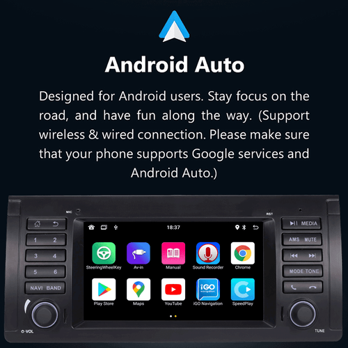Car Stereo Radio for BMW 5 Series E39 E53 X5 M5 DAB+ RDS GPS Nav WIFI Android UK - Picture 5 of 14