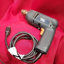 3/8" Electric CORD DRILL reversible variable speed 120v BLACK & DECKER 7153 vtg