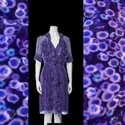 jason wu purple dress Printed Draped Jersey Dress