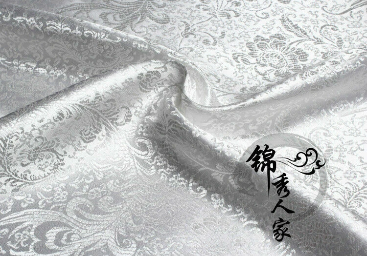 Tela de seda sintética floral satinado brocado chino para disfraz de vestido costura Cheongsam Foto 4 de 4