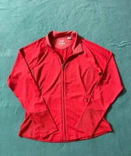 Cutter and Buck Womens Size Small Coral Pink Long Sleeve Jacket CB DryTec 50 spf