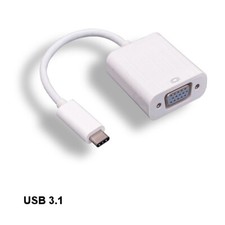 Kentek USB 3.1 Type C to VGA Adapter 1920x1200 60Hz for TV Laptop PC Monitor