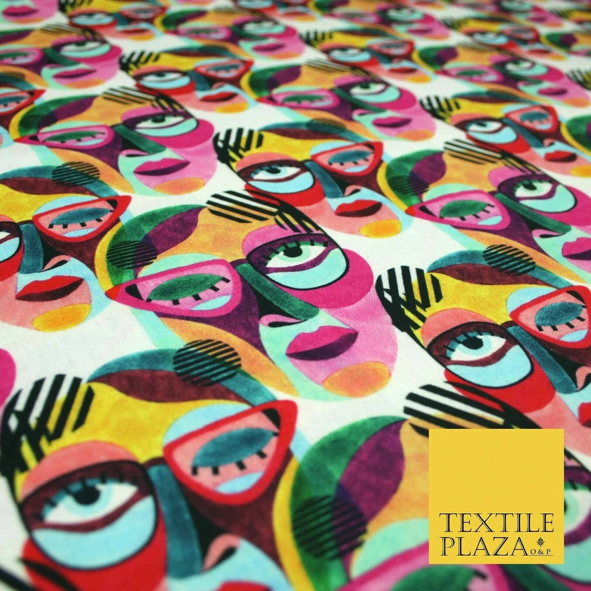Abstract 2024 cotton fabric