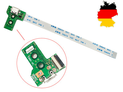  USB Ladebuchse für SONY PS4 Controller + Kabel 12 Pin USB Board JDS-030 Neu 
