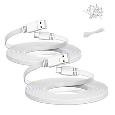 Micro USB Power Cable 20 FT 2 Pack ,Flat Micro USB Charging Power Cord,Charg...