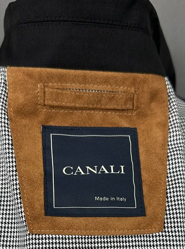 CANALI LORO PIANA COAT - Men's Size IT 56 / UK 46" Chest - Black Overcoat - Picture 24 of 24
