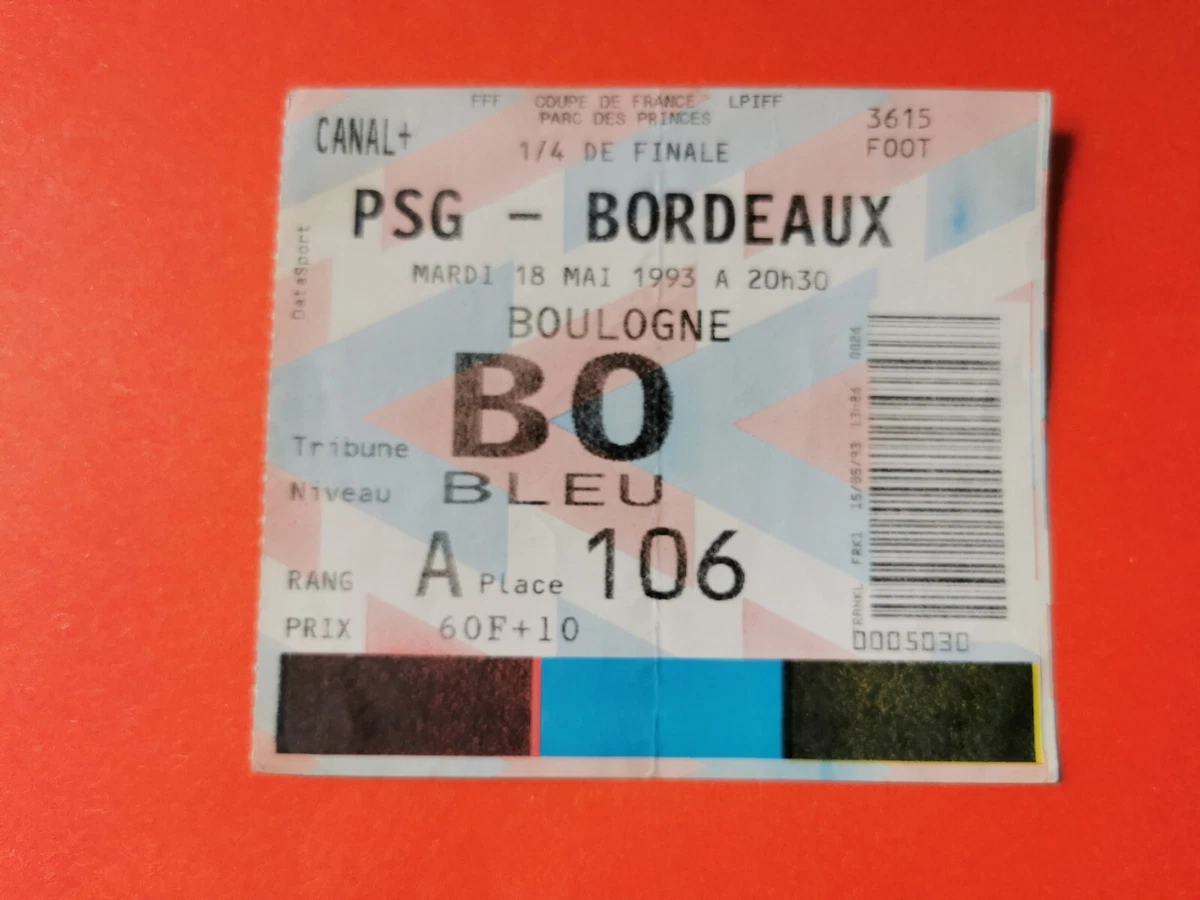 PSG / FC Nantes 1993 - Finale Coupe De France - Fiche Foot Passion XL - Très Bon état