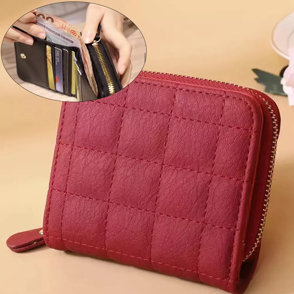 Brand Designer Small Wallets Women Leather Phone Wallets Female Short  Zipper Coin Purses Money Credit Card Holders Clutch Bags