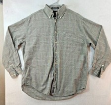 Tommy Hilfiger Gray Plaid Long Sleeve Button Up Shirt Mens Medium