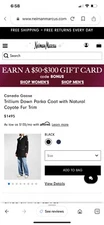 Canada Goose Trillium Regular Fit Down Parka- Coyote Fur Size L RET $1,495