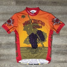 Vintage Voler Cycling Jersey Size L Wine Country AOP Santa Rosa Made In USA