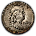 1954-S 50c Franklin Silver Half Dollar - Original Colorful Toning - BU - H3745