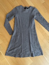 Leicht Ausgestelltes Kleid Strickkleid In Grau Hellgrau Von Vero Mofa Größe XS