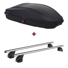 Dachbox G3 Spark 320 + Dachträger Menabo Omega Alu für Audi A4 Limousine 8D/B5