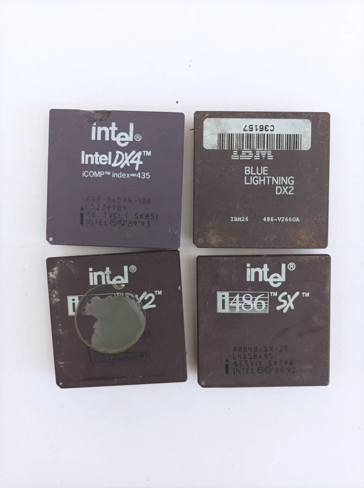 4 X KERAMIK CPU Intel/AMD 486 GOLD KERAMIK Computerschrott PC Schrott Recycling - Bild 1 von 2