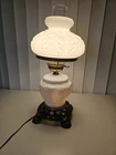 Vintage Fenton Poppy Milk Glass Parlor Lamp orig 1960s style "Gone w/ the Wind"