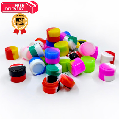 100pcs 2ML Silicone Containers Non-Stick Wax Multicolor 