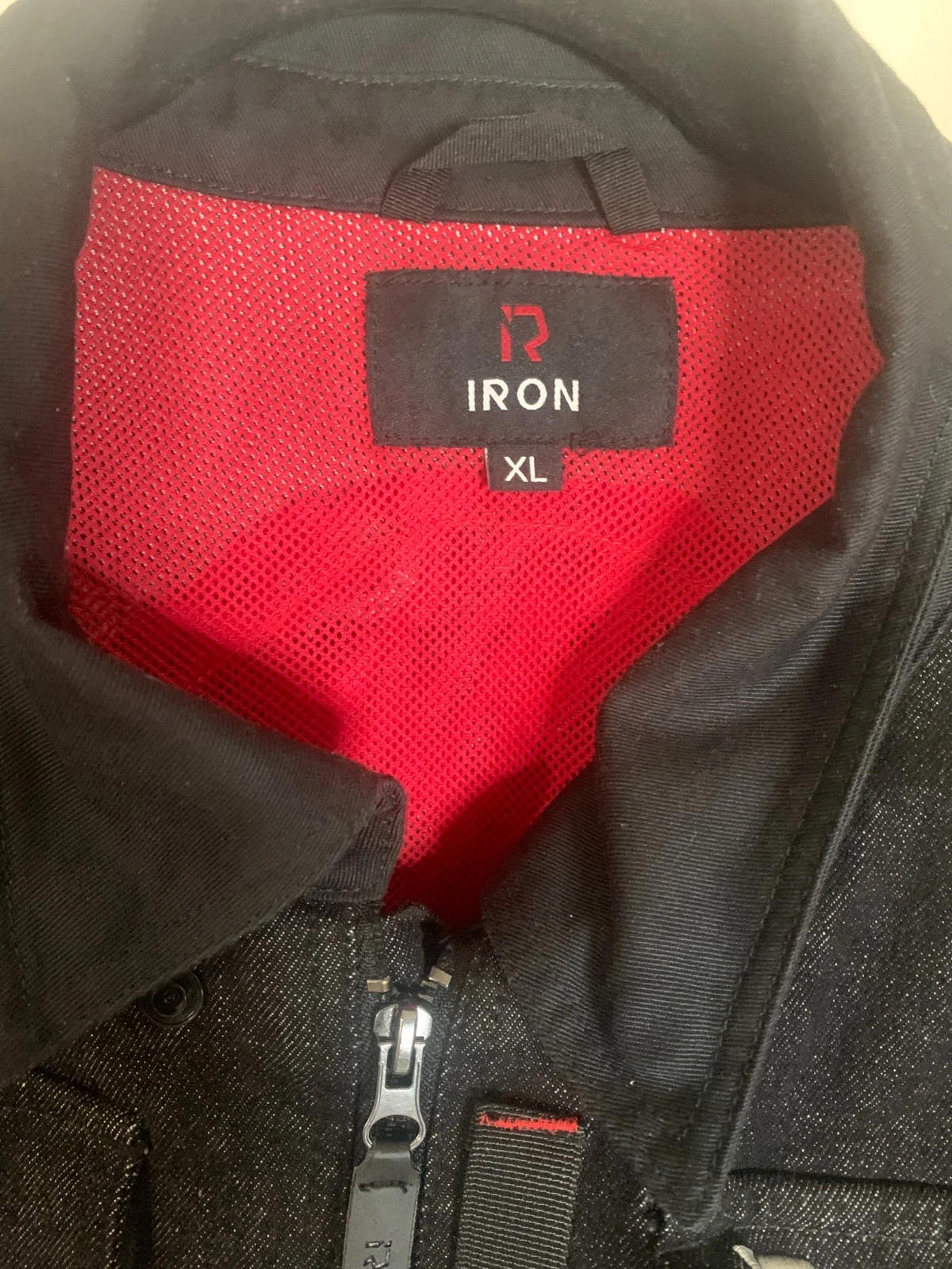Mens Rideiron Classic Denim Motorcycle Jacket Men’s XL Black Biker Riding Jacket - product detail image 3