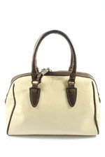 THINK! Henkeltasche Mittel Damen Tasche creme-braun Casual-Look