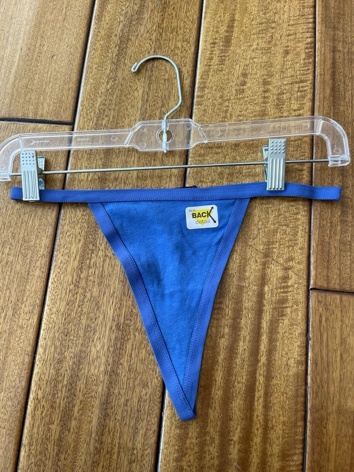 Vintage NWT Super Girl Blue String Thong G-String Size Medium (6) *Rare Superman - Image 2 of 4