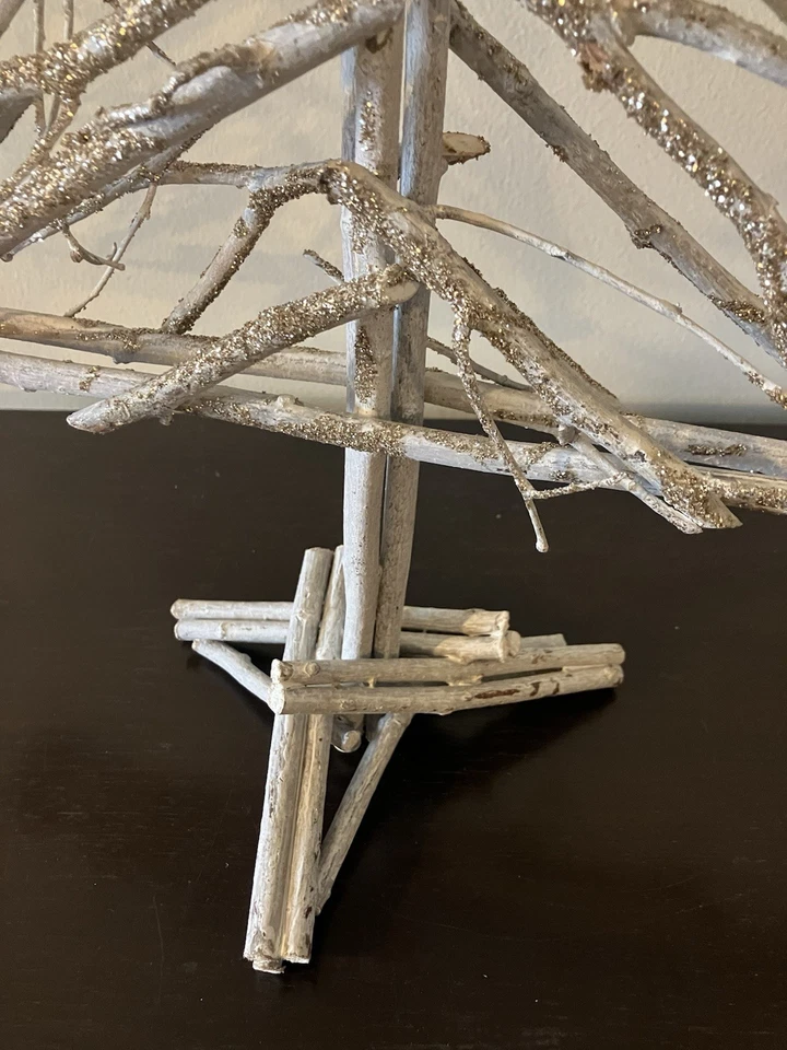 Tall Sparkly Rustic Tree Made From Branches And Twigs - Image 4 of 4