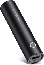 "Ultra-Compact 5000mAh Portable Charger - Fast Charging Black Power Bank "