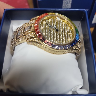 Montres Prestige Gold Watch with Crystal Accents Montres Prestige MPW-0133 Men main image 4