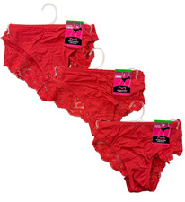 Maidenform Women's 3 Pack Comfort Devotion Tanga 40159 Red