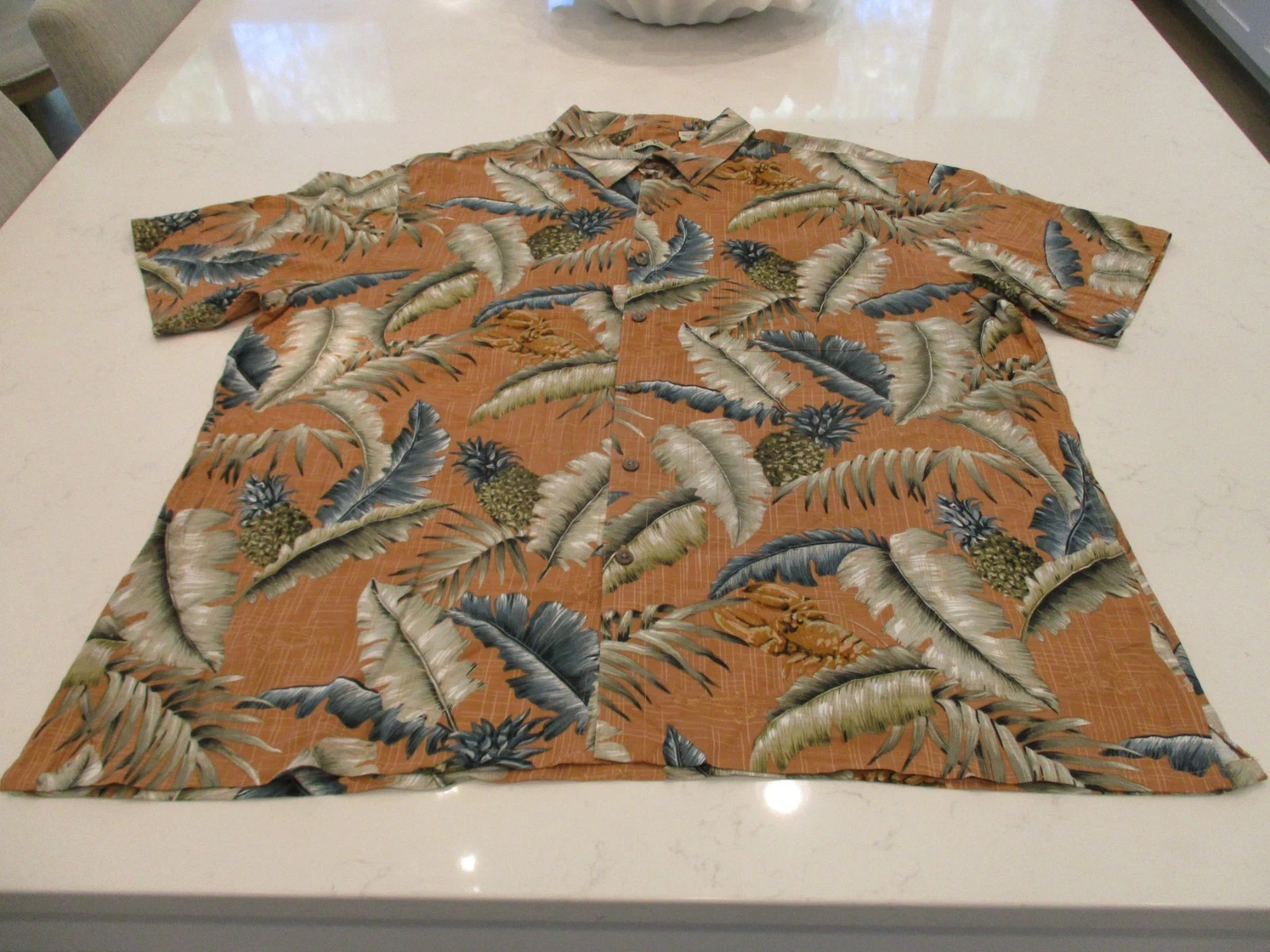 BATIK BAY MENS HAWAIIAN SHORT SLEEVE BUTTON UP SHIRT SIZE XXL