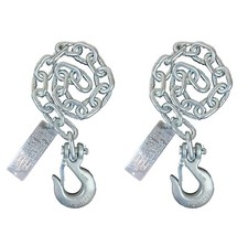 Lifstar 5/16" x 27" Grade 43 Trailer Safety Chain with Clevis Slip Hook (2-Pack)