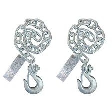 Lifstar 5/16" x 27" Grade 43 Trailer Safety Chain with Clevis Slip Hook (2-Pack)