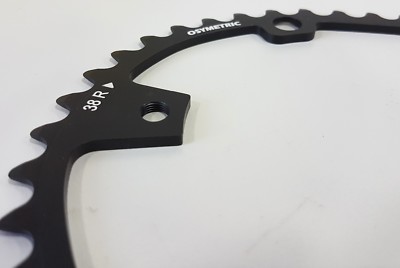 Osymetric Alu BCD110mm x 5Bolt 52T+38T Chainring Set Noir/Black