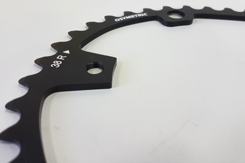 Osymetric Aluminum BCD 110mm 5 Bolt 52T+38T Chainring Set Black For Campagnolo - Picture 7 of 7