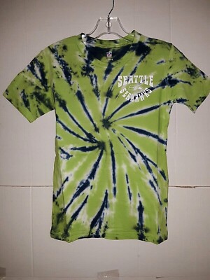 Seattle Seahawks NFL Tie-Dye Boys Youth Shirt, size Large 14/16