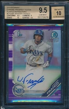 BGS 9.5/10 WANDER FRANCO AUTO 2019 Bowman Chrome PURPLE REFRACTOR #/250 GEM MINT