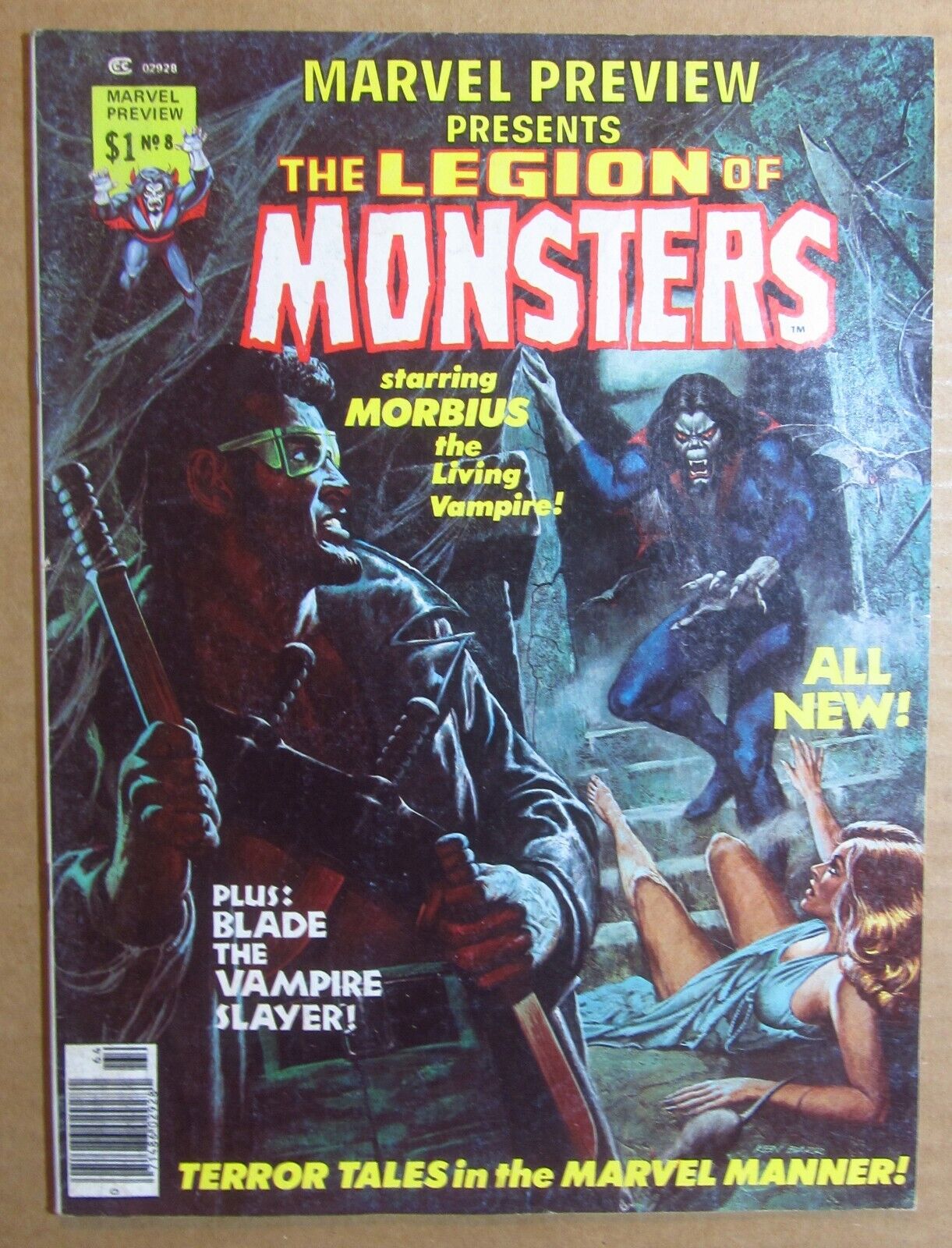 Marvel Preview #8 Comic Magazine VF- 7.5...Legion of Monsters...Blade & Morbius