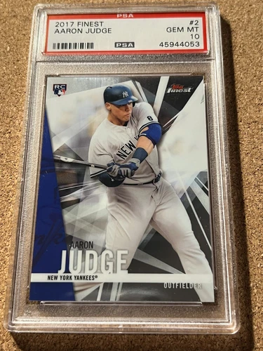 2017 Topps Finest #2 Aaron Judge PSA 10 GEM MT Grade Rookie RC