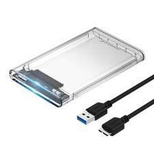 SABRENT 2.5 Inch SATA to USB 3.0 Tool Free Clear External Hard Drive Enclosur...
