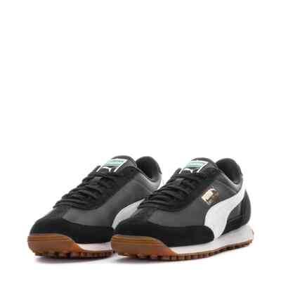 MEN'S PUMA EASY RIDER 399028-10 Black/White/Gum Shoes | eBay