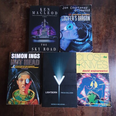Bundle Job Lot x5 Sci Fi Paperback Books. MacLeod, Ings, Wojnarowicz, Sullivan.