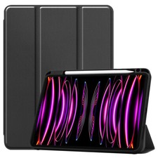 For iPad Pro 11 in 4th 3rd 2nd Cover Stand Magnetic Leather Case w/Pencil Holder