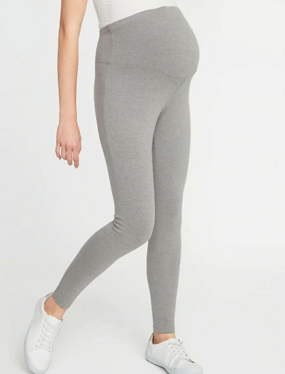 Old Navy Active Go Dry Full Panel Maternity Stretch Cotton Grey Leggings  Small