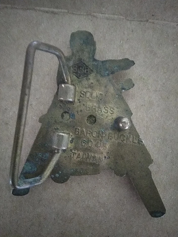 Пряжка латунного ремня мотоцикла скутера велосипеда 1970-х Baron пряжка 6048 - Изображение 3 из 4