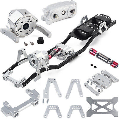 Black Metall-Radstand Fahrgestellrahmen 923 g Metall-Frontgetriebe Silber / Schwarz für Axial SCX10 II 1/10 Crawler RC Car 313 mm Radstand Metall-Fahrgestellrahmen Black Metall-Radstand Fahrgestellrahmen 923 g Metall-Frontgetriebe Silber / Schwarz für Axial SCX10 II 1/10 Crawler RC Car 313 mm Radstand Metall-Fahrgestellrahmen
