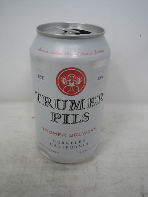 TRUMER PILS EMPTY BEER CAN MICRO BREWERY BERKELY CALIFORNIA CA