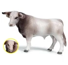 Brown Swiss Bull OX Toy Action Figure Small Animal Figurine Doll Gift for Kids