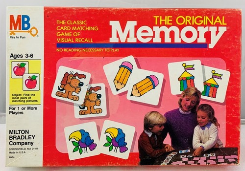 1986 Memory Game by Milton Bradley Complete in Good Condition FREE SHIPPING - Picture 4 of 5