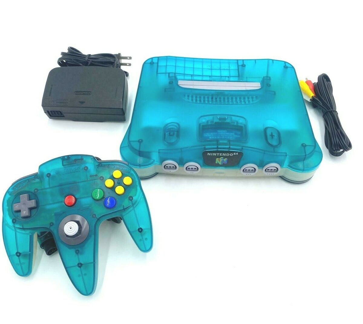 Nintendo 64 Console N64 Console Ice Blue +Original Controllers+