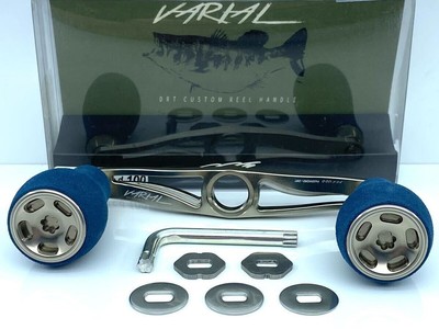 DRT Varial Handle 100mm Silver Slim Knob GP Navy Custom Used from Japan